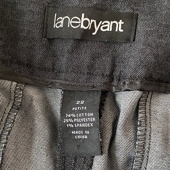 Lane Bryant Jeans Women 22 Petite Black Denim Stretch Trousers High Waist - Picture 2 of 9